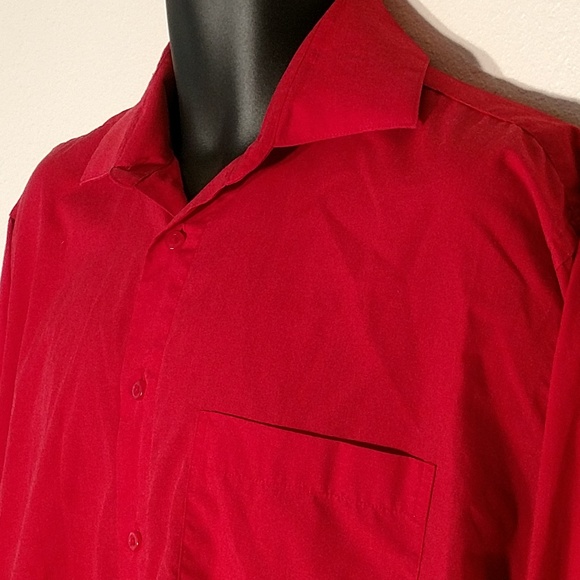 Henri Picard Other - Henri Picard Men's Red Dress Shirt L/S Size 16.5